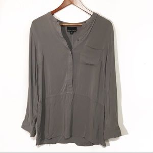 Cynthia Rowley Grey Pullover Blouse Size Medium
